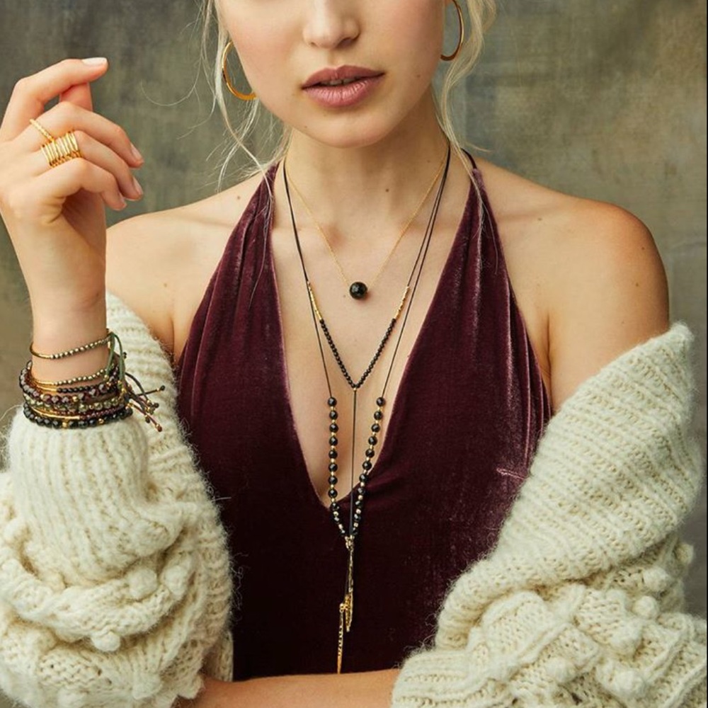 Gorjana Adjustable Iolite Convertible Choker Necklace